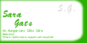 sara gats business card